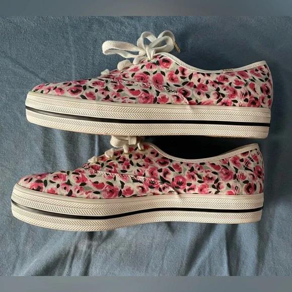 Keds x Kate Spade Triple Kick Rose Garden Canvas Sneakers Size 11 (Euro 42) - Picture 4 of 9